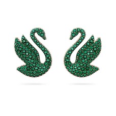 GREEN ICONIC SWAN EARRINGS